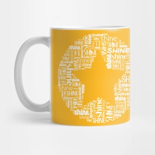 Word collage: SHINE + star (white) Mug